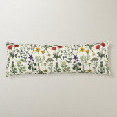 Coussins Longs Collage de fleurs sauvages (Dos)