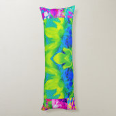 Coussins Longs Collage de jardin de tournesols en patchwork abstr (Dos (Vertical))