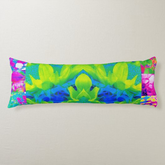 Coussins Longs Collage de jardin de tournesols en patchwork abstr (Devant)