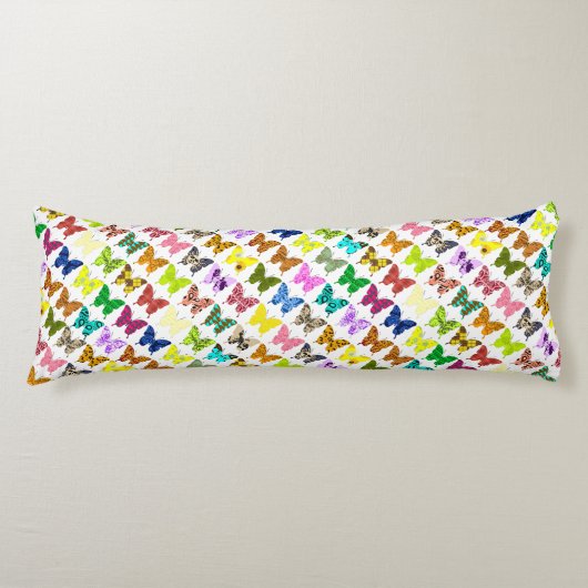 Coussins Longs Collage de papillon (Devant)