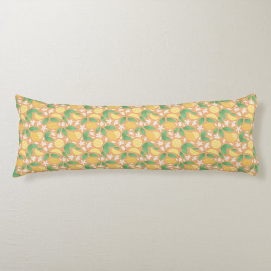Coussins Longs Collection de Motifs de paniers de fruits - Citron (Devant)