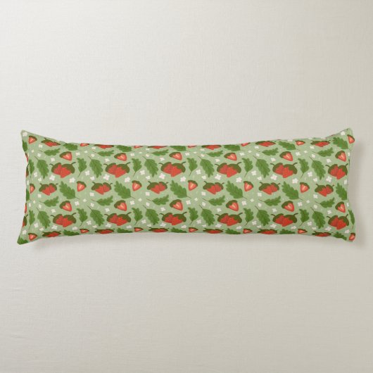 Coussins Longs Collection de Motifs de paniers de fruits - Fraise (Devant)