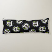 Coussins Longs Collie hardie Black Peinture Cute Dog Art (Dos)