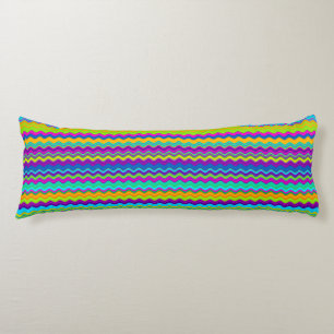 Coussins Longs Coloré Multicolore Wavy Line Motif