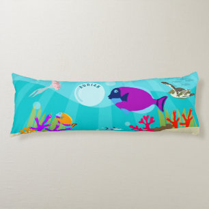 Coussins Longs Coloré Ocean Sea Animals Nom des enfants