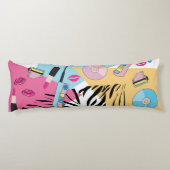 Coussins Longs Colorful Retro 1990's Nineties Motif (Dos)