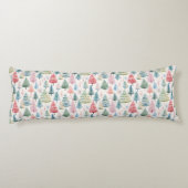 Coussins Longs Colourful Pastel Christmas Pine Trees Pattern (Dos)