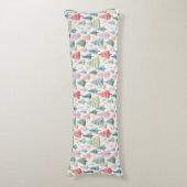 Coussins Longs Colourful Pastel Christmas Pine Trees Pattern (Devant (Vertical))