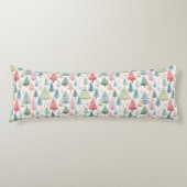 Coussins Longs Colourful Pastel Christmas Pine Trees Pattern (Devant)