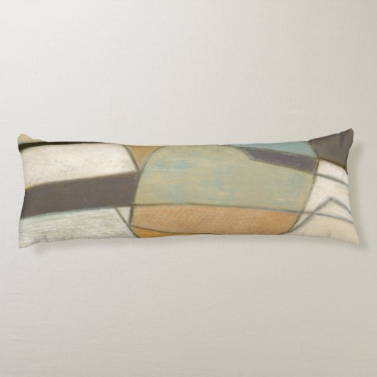 Coussins Longs Composition Abstraite avec des couleurs bouchées (Dos)