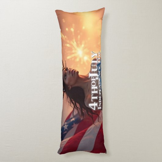 Coussins Longs Conception 4 juillet splendide - Fireworks & Freed (Dos (Vertical))
