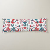 Coussins Longs Conception d'art populaire scandinave pour Noël de (Dos)