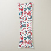 Coussins Longs Conception d'art populaire scandinave pour Noël de (Devant (Vertical))