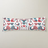 Coussins Longs Conception d'art populaire scandinave pour Noël de (Devant)