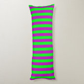 Coussins Longs Conception de bandes violettes et vertes (Dos (Vertical))