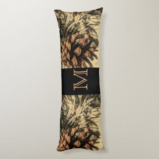 Coussins Longs Conception de cône de pin rustique (Dos (Vertical))