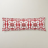 Coussins Longs Conception de flocon de neige rouge complexe  (Dos)