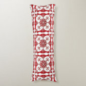 Coussins Longs Conception de flocon de neige rouge complexe  (Devant (Vertical))