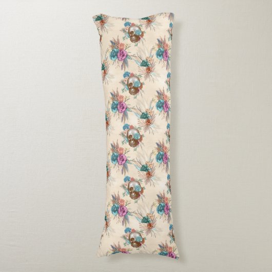 Coussins Longs Conception de la série Boho Skull 3 (Devant (Vertical))