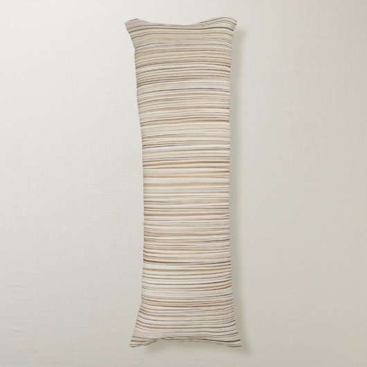 Coussins Longs Conception de lignes brunes abstraites (devant Vertical)