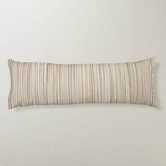 Coussins Longs Conception de lignes brunes abstraites (Dos)