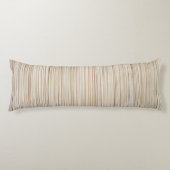 Coussins Longs Conception de lignes brunes abstraites (Devant)