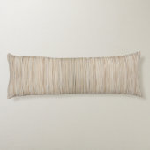 Coussins Longs Conception de lignes brunes abstraites mignonnes (Dos)