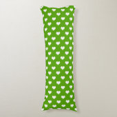 Coussins Longs Conception de motif de cœur d'amour blanc vert (Devant (Vertical))