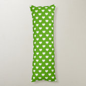 Coussins Longs Conception de motif de cœur d'amour blanc vert (Dos (Vertical))