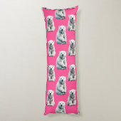 Coussins Longs Conception de motif d'ours polaire rose (Dos (Vertical))