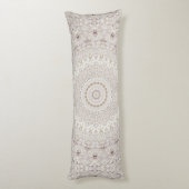 Coussins Longs Conception de motif mandala beige et taupe (Dos (Vertical))