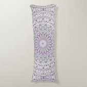 Coussins Longs Conception de motif mandala lavande et vert (Devant (Vertical))
