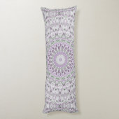 Coussins Longs Conception de motif mandala lavande et vert (Dos (Vertical))