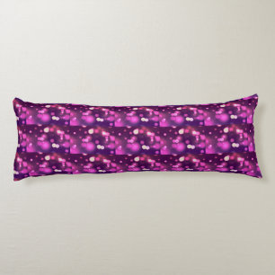 Coussins Longs Conception de points blancs rose/violet Abstraits