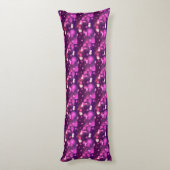 Coussins Longs Conception de points blancs rose/violet Abstraits (Dos (Vertical))