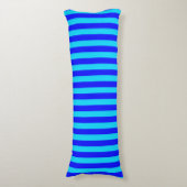 Coussins Longs Conception de rayures bleues cyan (Devant (Vertical))