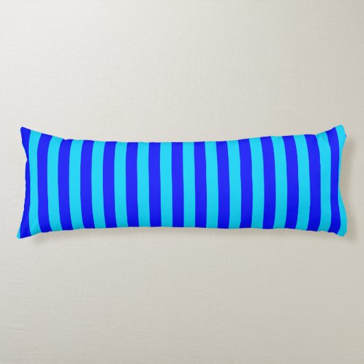 Coussins Longs Conception de rayures bleues cyan (Devant)