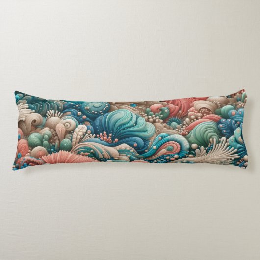 Coussins Longs Conception de récif corallien tropical (Devant)