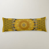 Coussins Longs Conception de tournesol en impression africaine do (Dos)