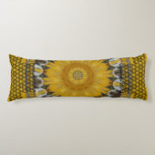 Coussins Longs Conception de tournesol en impression africaine do (Devant)