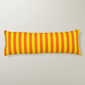 Coussins Longs Conception des rayures orange et jaune (Dos)