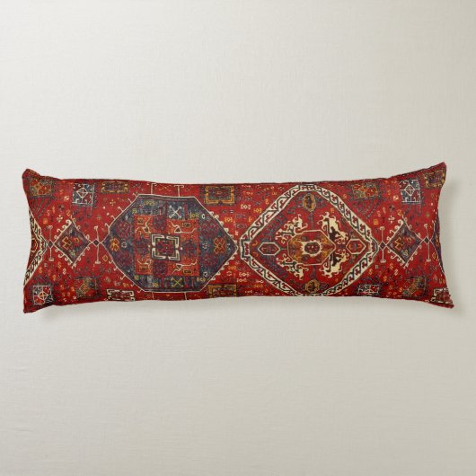 Coussins Longs Conception orientale de couverture dans no5 rouge (Dos)