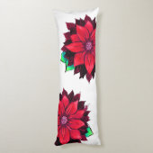 Coussins Longs Conception ROUGE CLASSIQUE de POINSETTIA (Dos (Vertical))