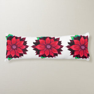 Coussins Longs Conception ROUGE CLASSIQUE de POINSETTIA