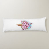 Coussins Longs Cône rose Sakura crème glacée gaufre (Dos)