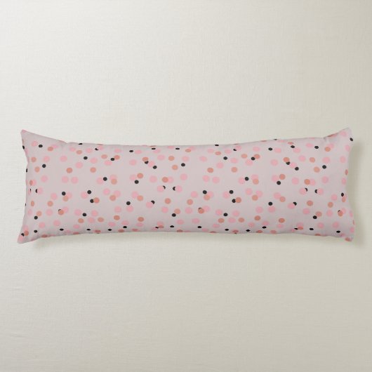 Coussins Longs Confetti Bubblegum Rétro Points Milieu du Siècle (Devant)