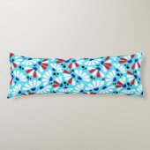 Coussins Longs Confetti de confleur sur le bleu tropical (Devant)