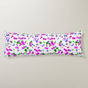 Coussins Longs Confettis à pois roses