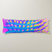 Coussins Longs Confleur Abstrait rose, bleu et jaune (Dos)