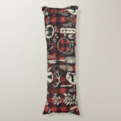 Coussins Longs Confort de chalet douillet – Plaid de buffle rouge (Devant (Vertical))